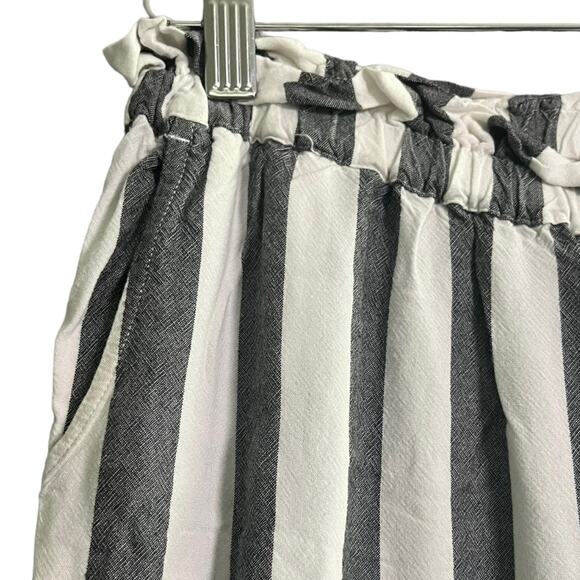 American Eagle Womens Pants Size Small Blue White Striped Pull On Elastic Waist - Picture 3 of 9